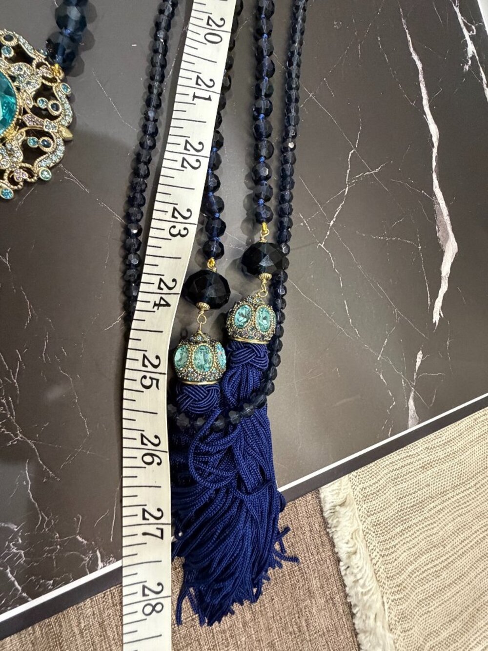 HEIDI DAUS "HOW SUITE IT IS" 3-STRAND NECKLACE | BLUE/AQUA | NWOT - Picture 14 of 15